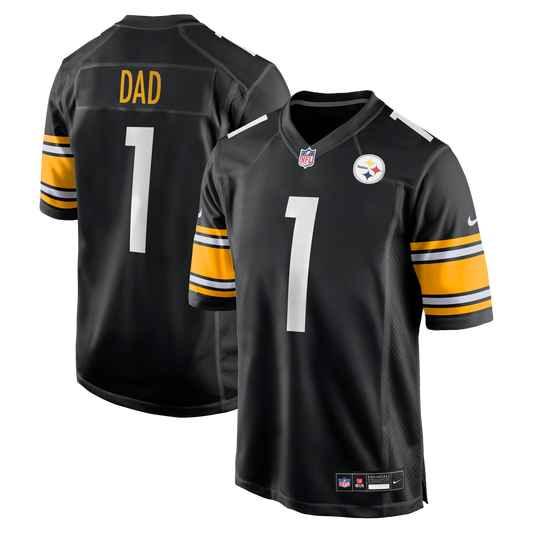 Number 1 Dad Pittsburgh Steelers Nike Game Jersey - Black