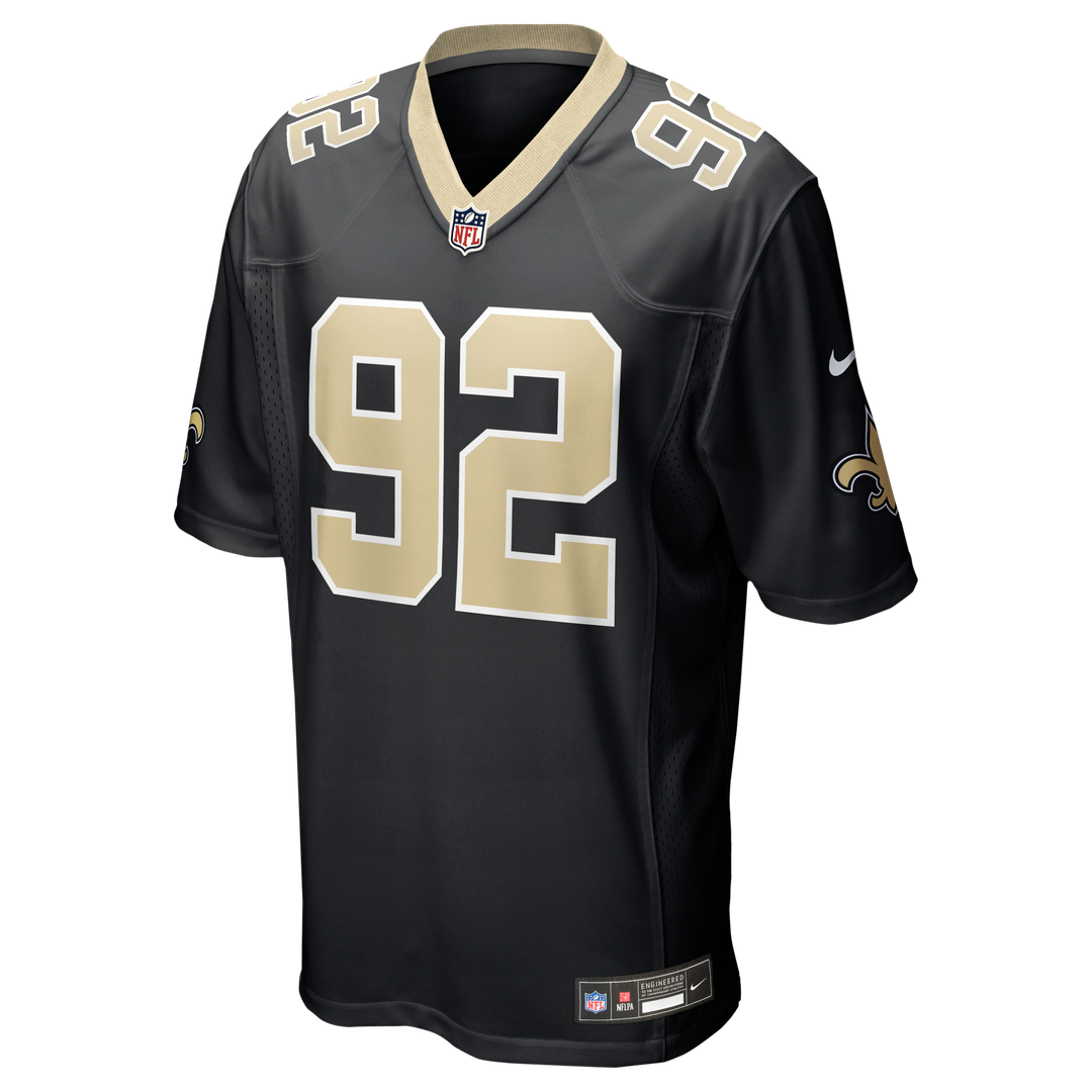 Davon Godchaux New Orleans Saints Nike Team Game Jersey -  Black