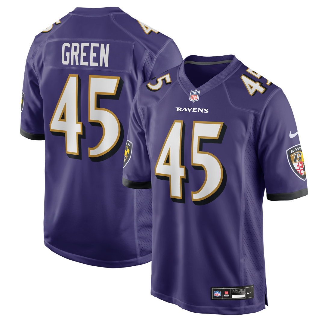 Mike Green Baltimore Ravens Nike Team Game Jersey -  Purple