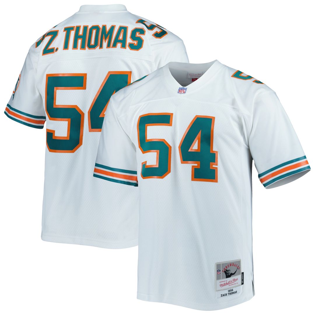 Zach Thomas Miami Dolphins Mitchell & Ness Legacy Replica Jersey - Aqua