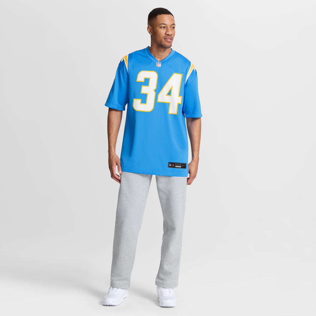 Keaton Mitchell Los Angeles Chargers Nike Team Game Jersey -  Powder Blue