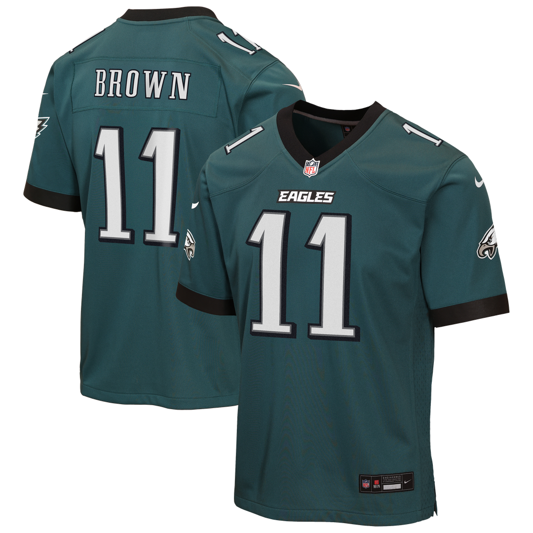 A.J. Brown Philadelphia Eagles Nike Youth Team Game Jersey - Midnight Green