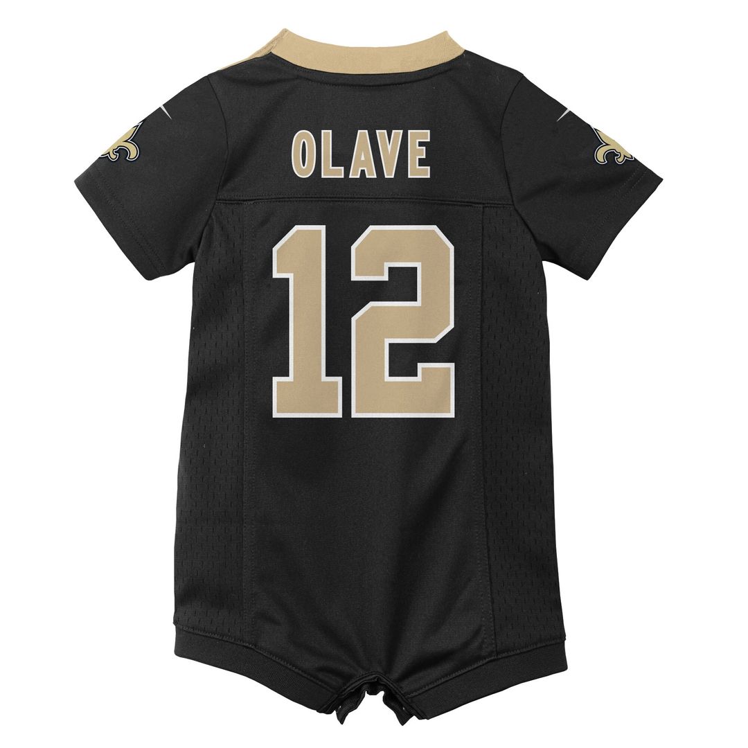 Chris Olave New Orleans Saints Nike Newborn & Infant Game Romper Jersey - Black