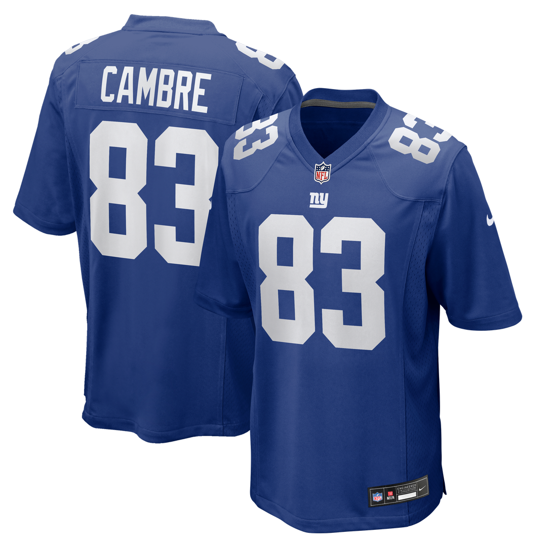 Dalen Cambre New York Giants Nike Team Game Jersey -  Royal