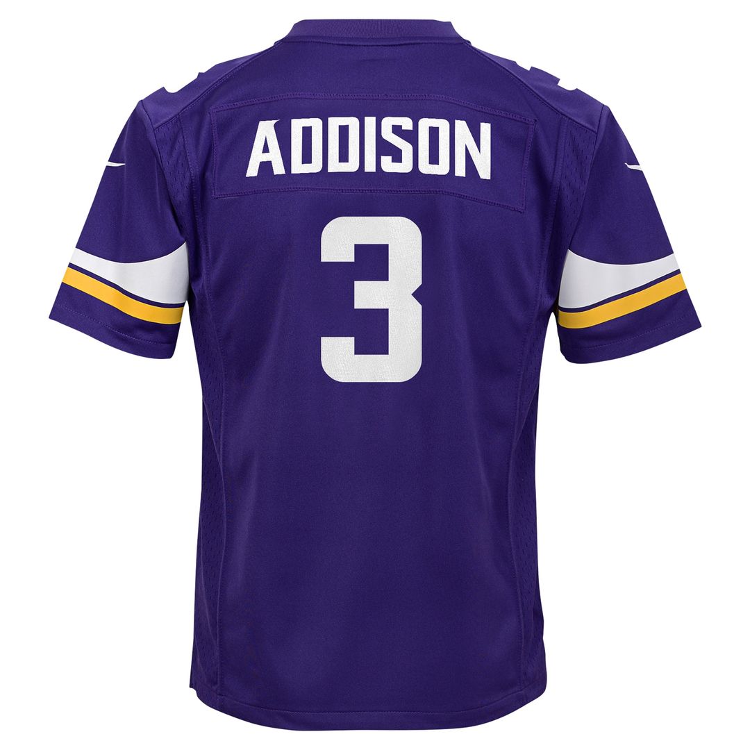 Jordan Addison Minnesota Vikings Nike Youth Game Jersey - White