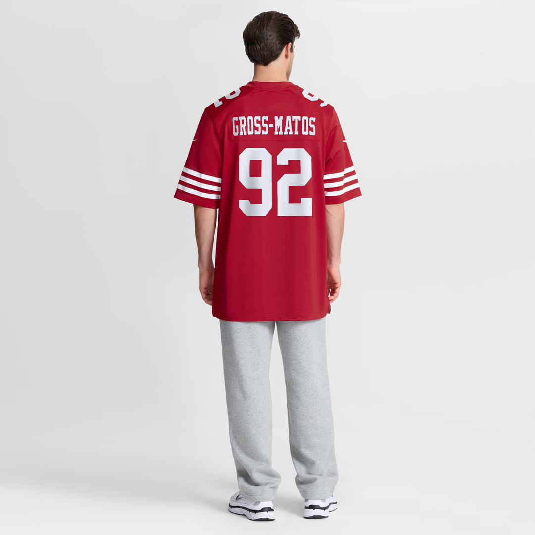 Yetur Gross-Matos San Francisco 49ers Nike Team Game Jersey -  Scarlet