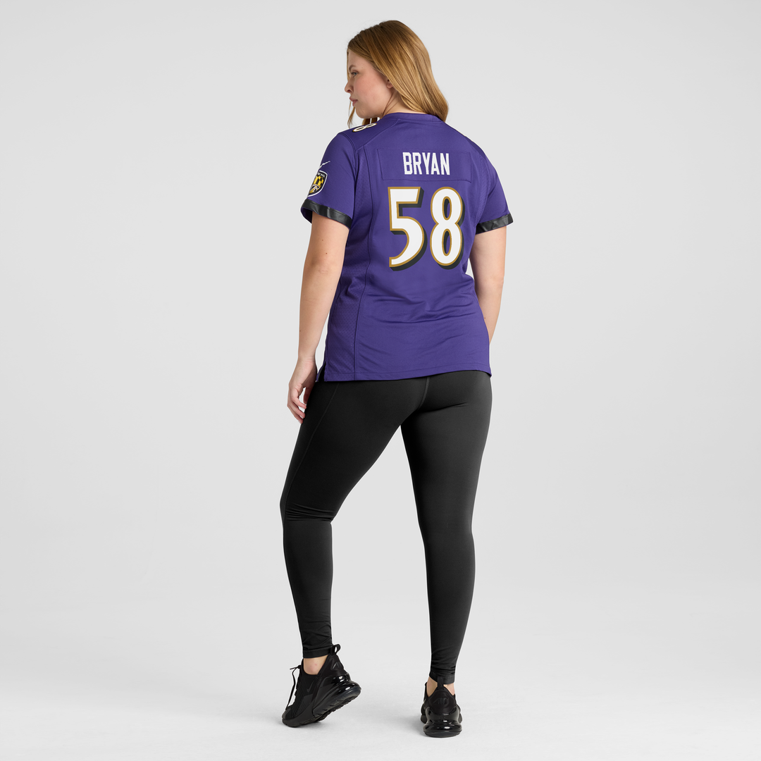 Taven Bryan Baltimore Ravens Nike Women's Team Game Jersey -  Purple