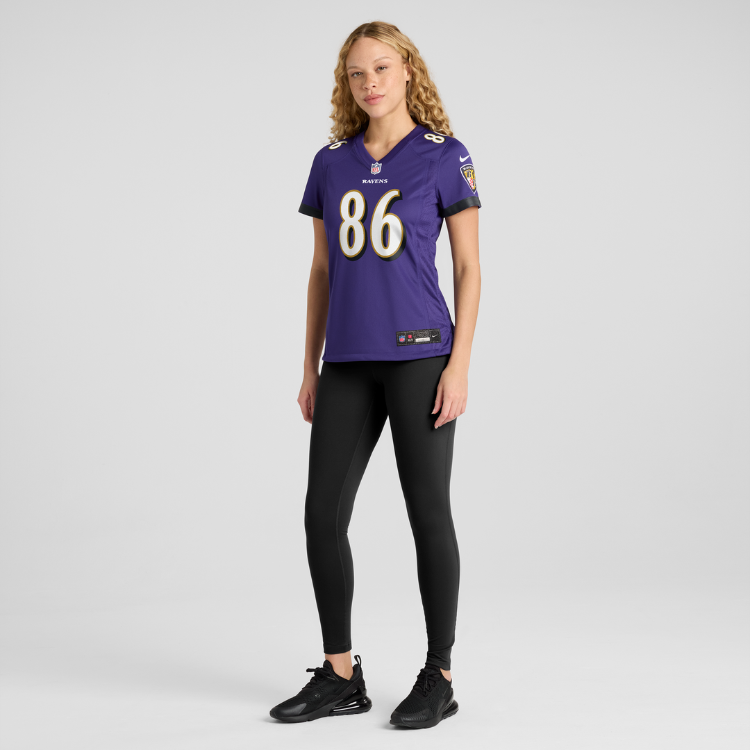 Cornelius Johnson Baltimore Ravens Nike Women's Team Game Jersey -  Purple