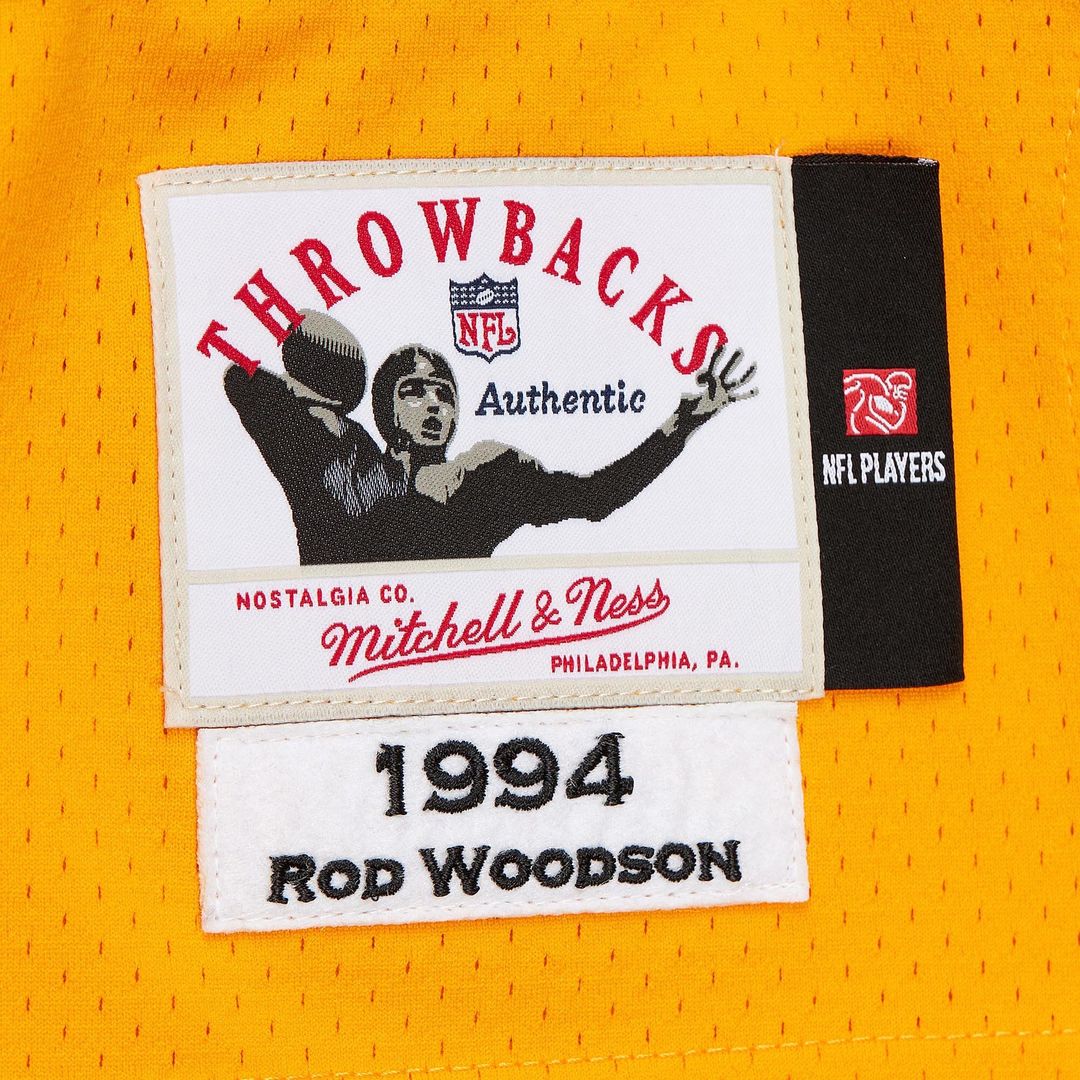 Rod Woodson Pittsburgh Steelers 1994 Mitchell & Ness Authentic Throwback Retired Player Jersey - Gold