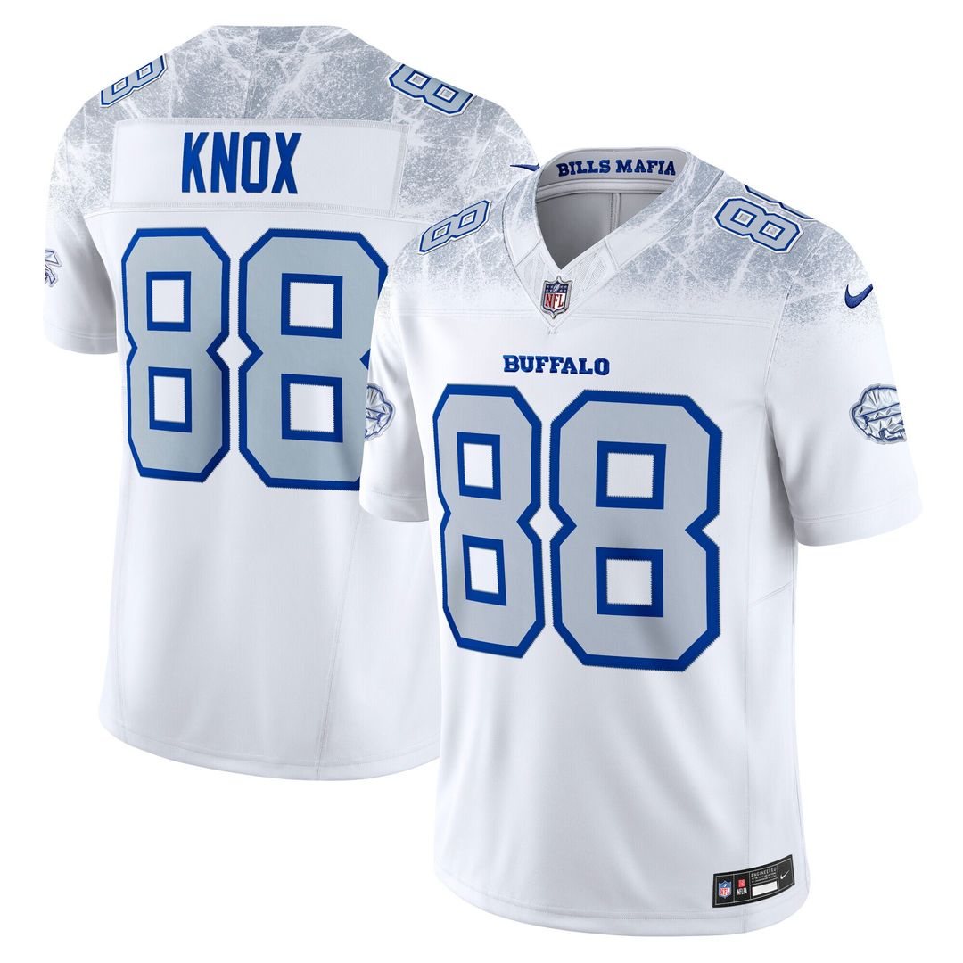 Dawson Knox Buffalo Bills Nike 2025 Rivalries Collection Stitched Limited Jersey - White