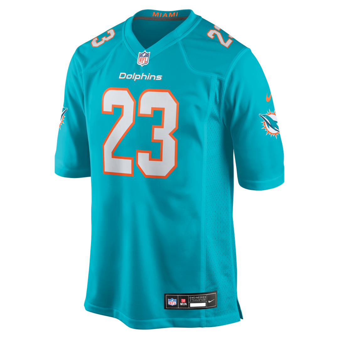 Jeff Wilson Jr. Miami Dolphins Nike Game Player Jersey - Aqua