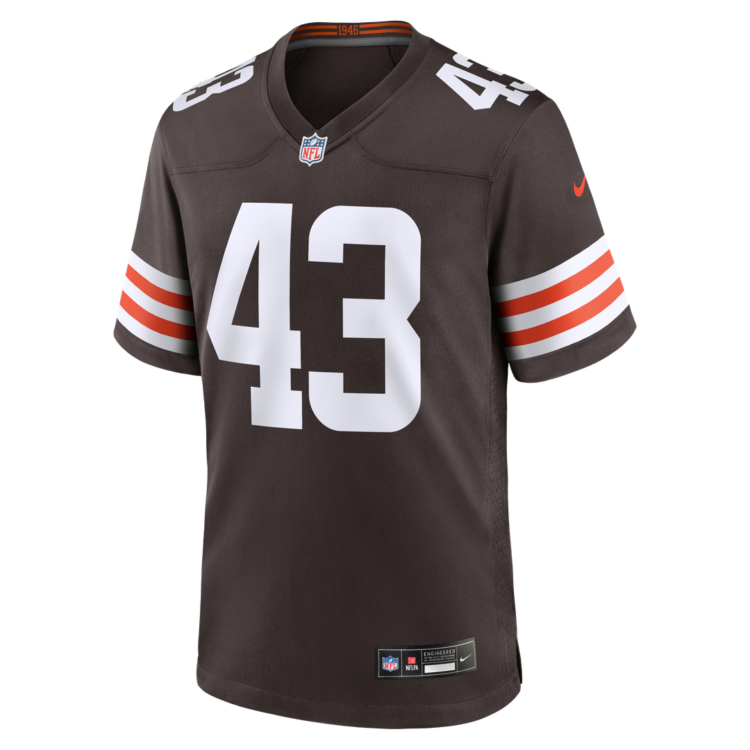 Mohamoud Diabate Cleveland Browns Nike Team Game Jersey -  Brown