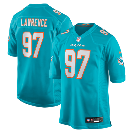 Rashard Lawrence Miami Dolphins Nike Team Game Jersey -  Aqua