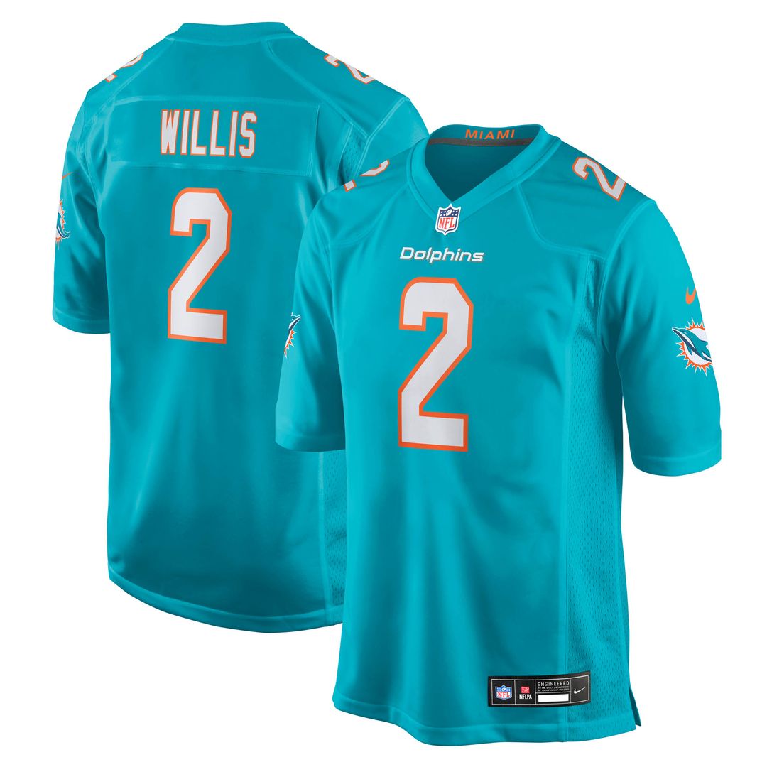 Malik Willis Miami Dolphins Nike Game Jersey - Aqua