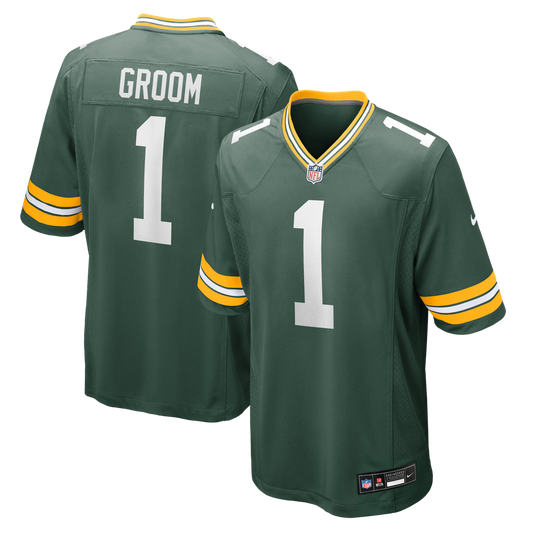 Number 1 Groom Green Bay Packers Nike Game Jersey - Green