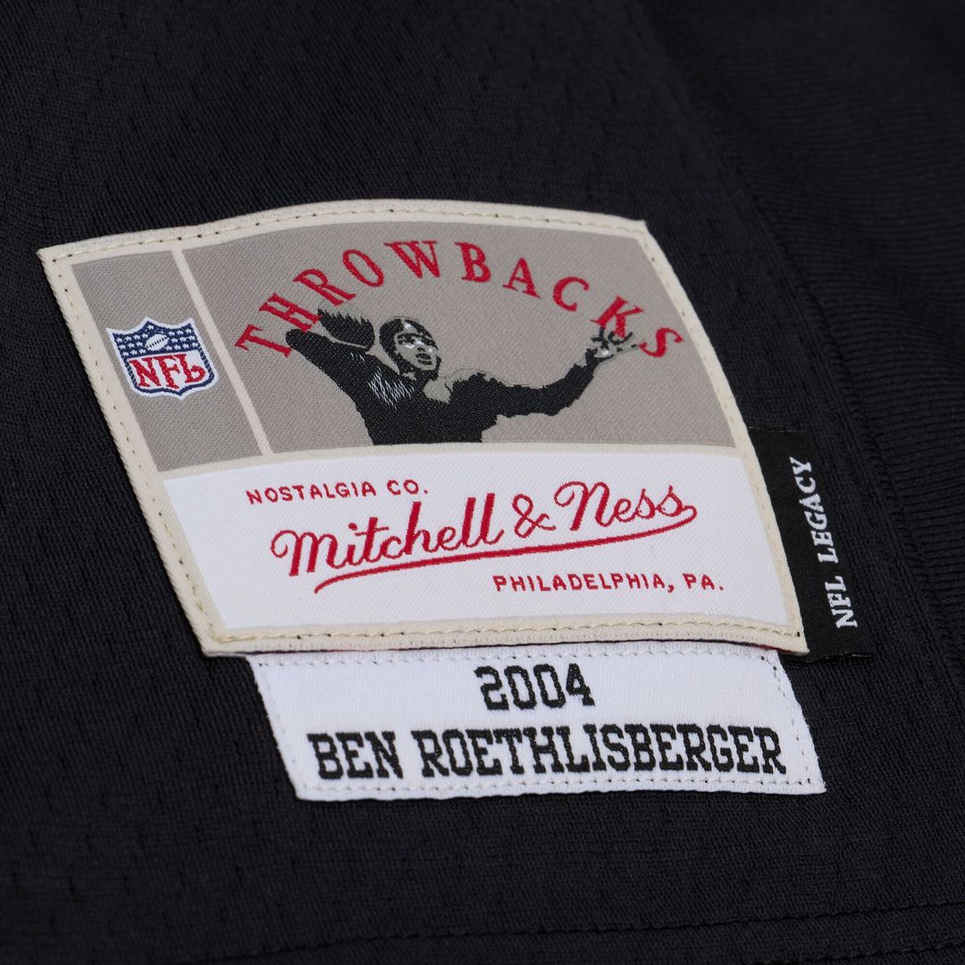 Ben Roethlisberger Pittsburgh Steelers Mitchell & Ness 2004 Legacy Throwback Replica Jersey - Black