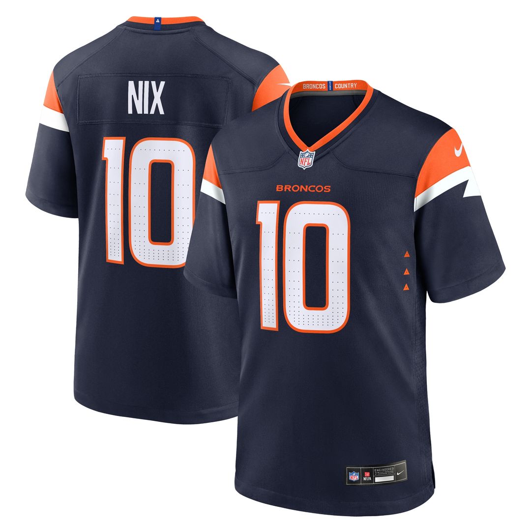 Bo Nix Denver Broncos Nike  Player Game Jersey - Orange
