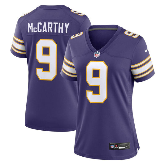 J.J. McCarthy Minnesota Vikings Nike Women's 2nd Alternate  Player Game Jersey - Purple