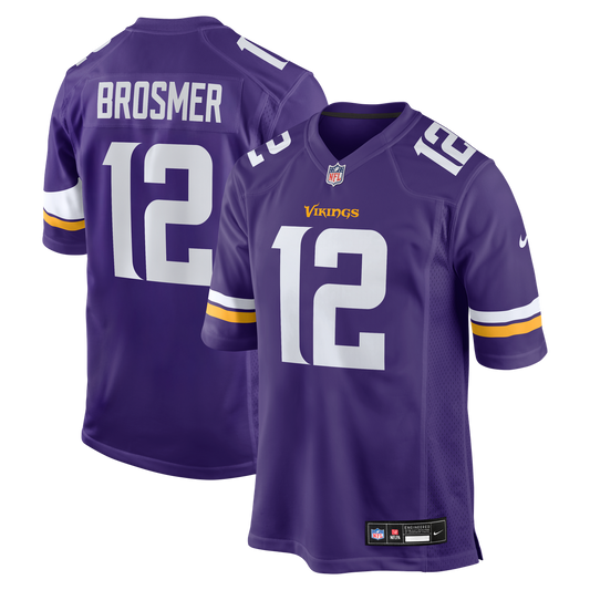 Max Brosmer Minnesota Vikings Nike Team Game Jersey -  Purple