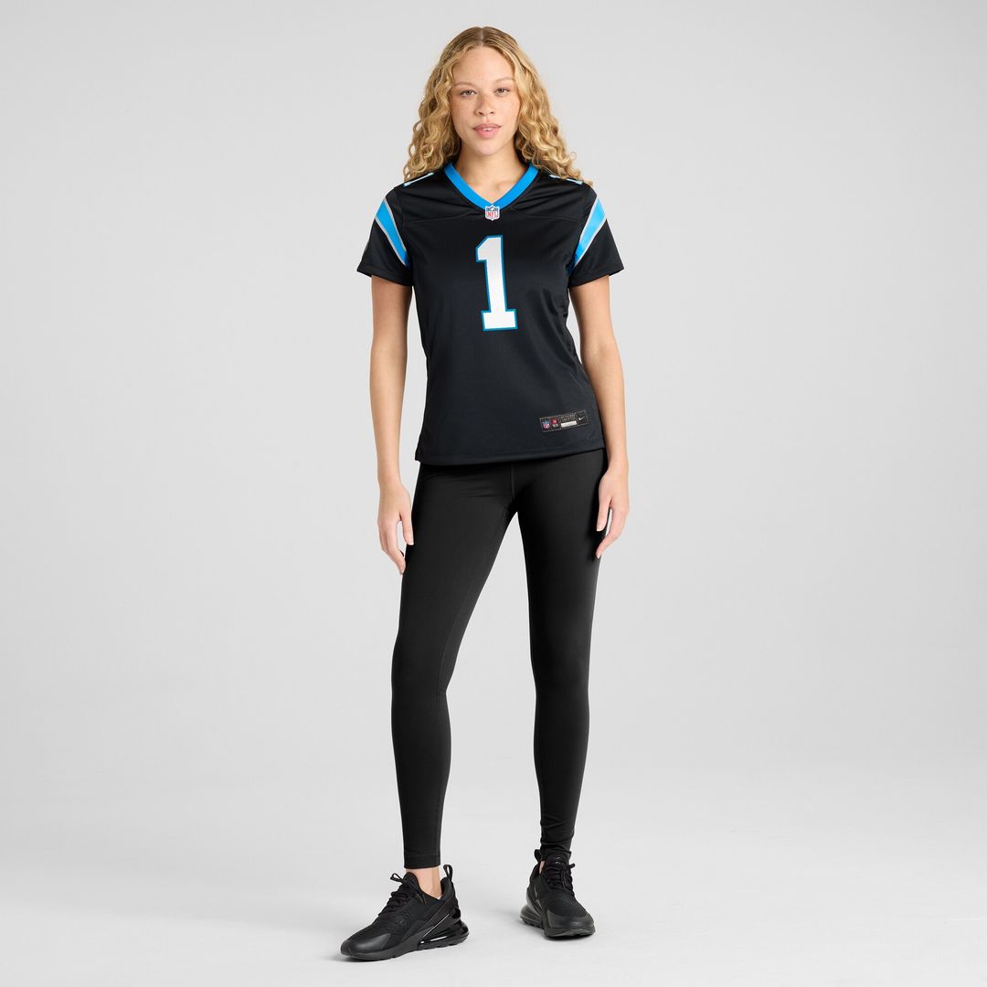 Number 1 Mom Carolina Panthers Nike Women's Game Jersey - Black