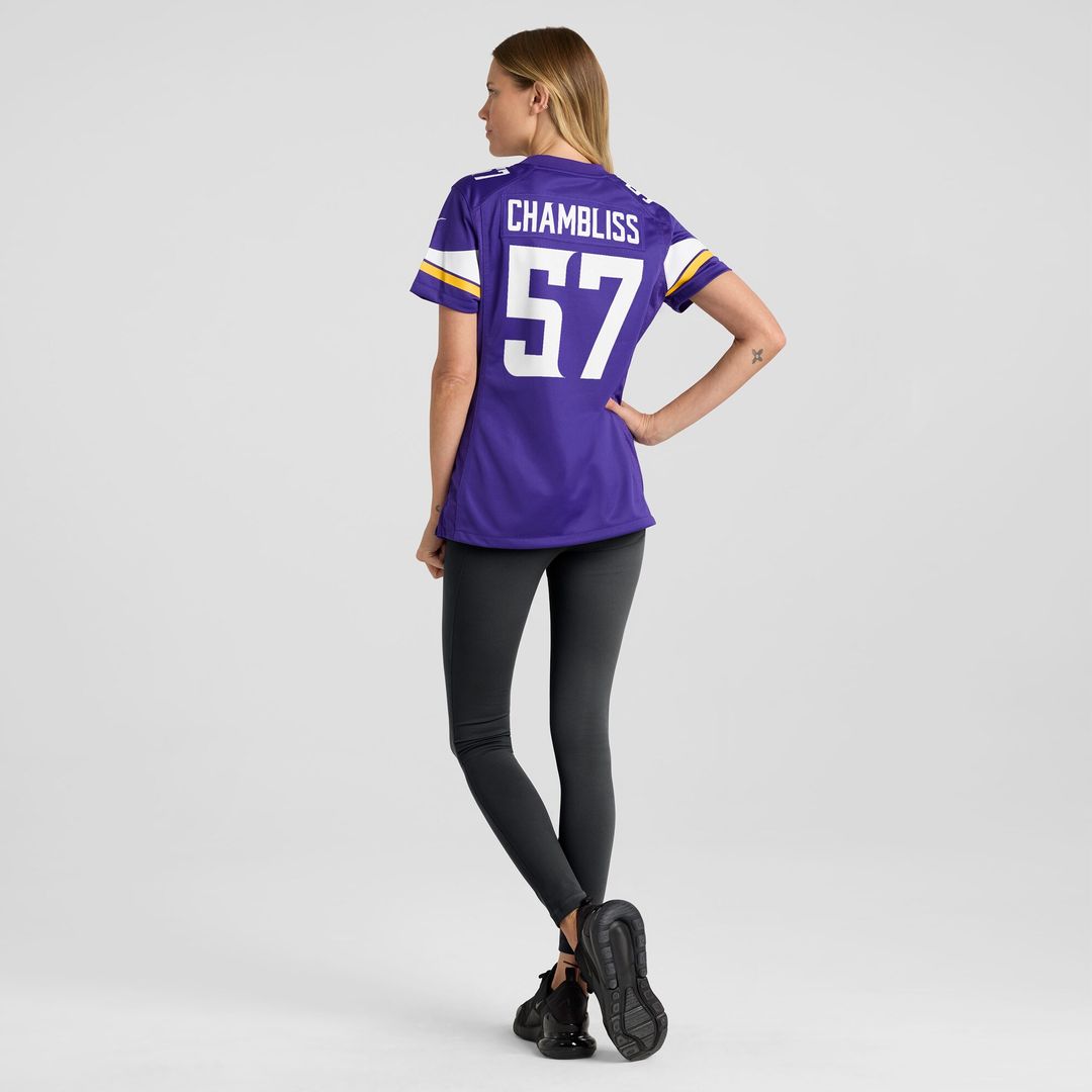 Chaz Chambliss Minnesota Vikings Nike Women's Team Game Jersey -  Purple