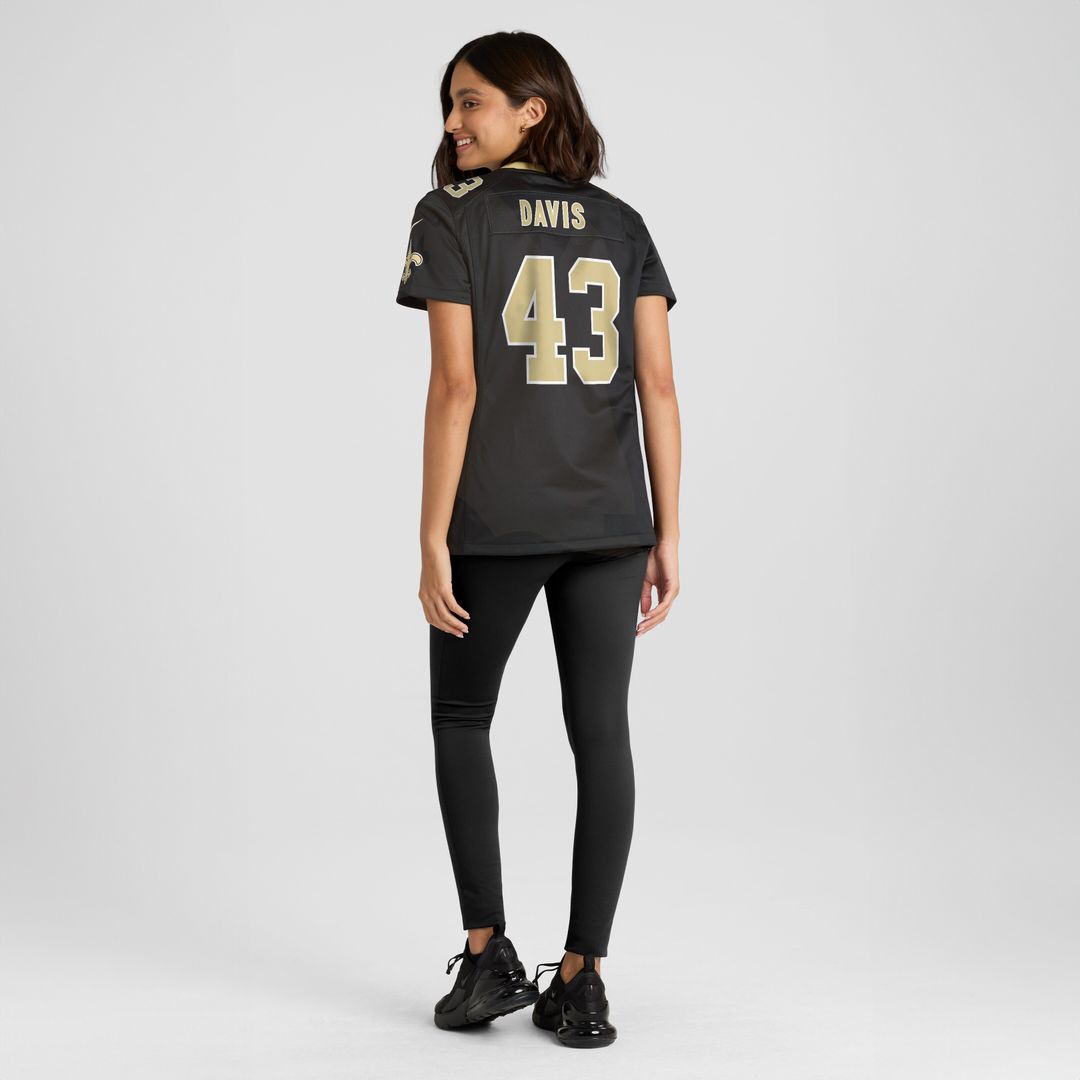 Michael Davis New Orleans Saints Nike Women's Team Game Jersey -  Black