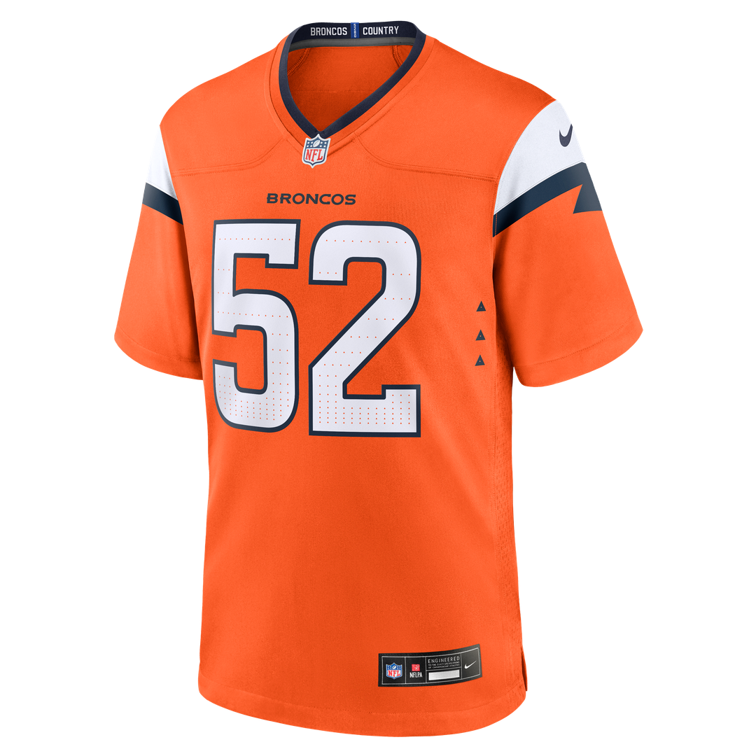 Jonah Elliss Denver Broncos Nike Team Game Jersey -  Orange