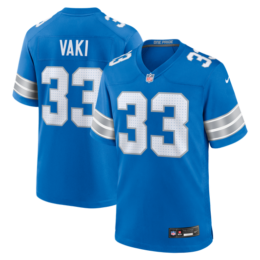Sione Vaki Detroit Lions Nike Team Game Jersey -  Blue