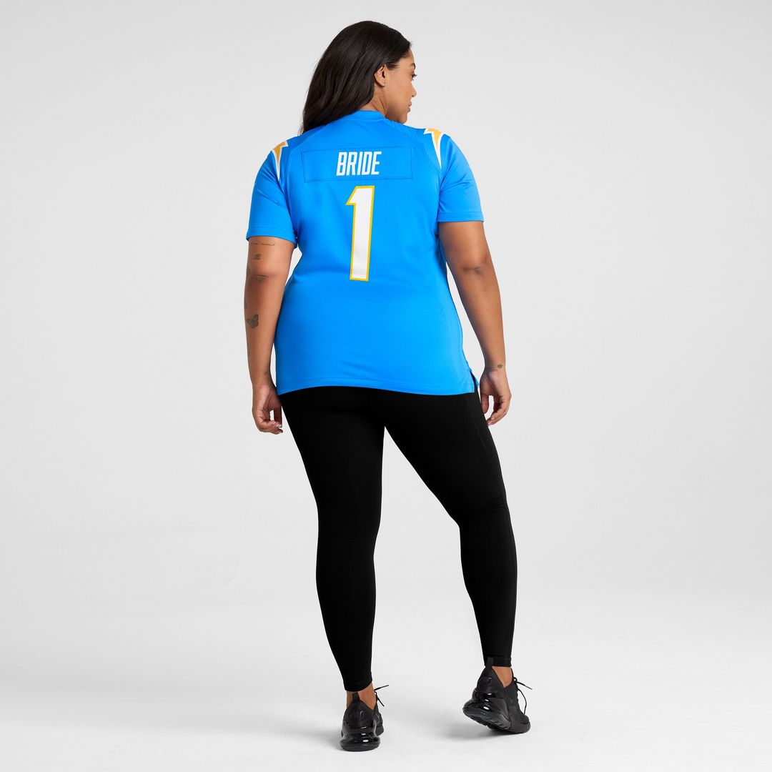 Number 1 Bride Los Angeles Chargers Nike Women's Game Jersey - Powder Blue