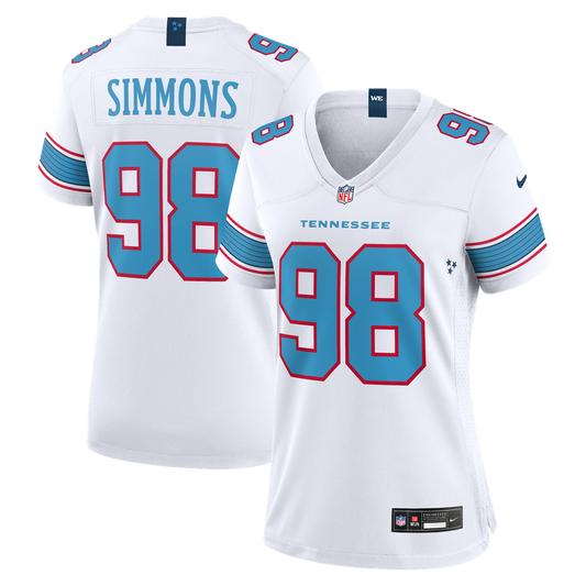 Jeffery Simmons Tennessee Titans Nike Women's Game Jersey - White