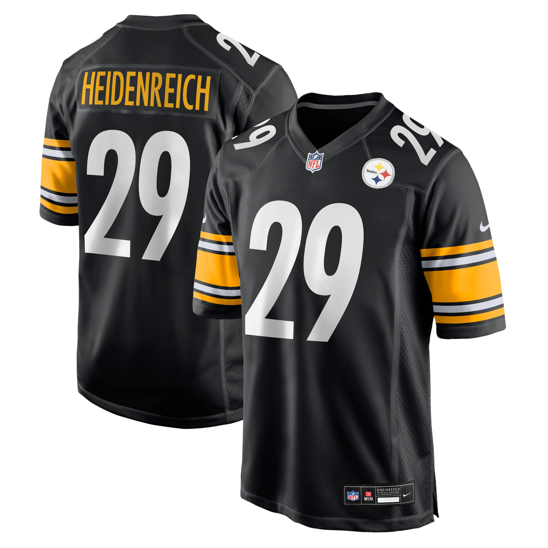 Eli Heidenreich Pittsburgh Steelers Nike Team Game Jersey - Black