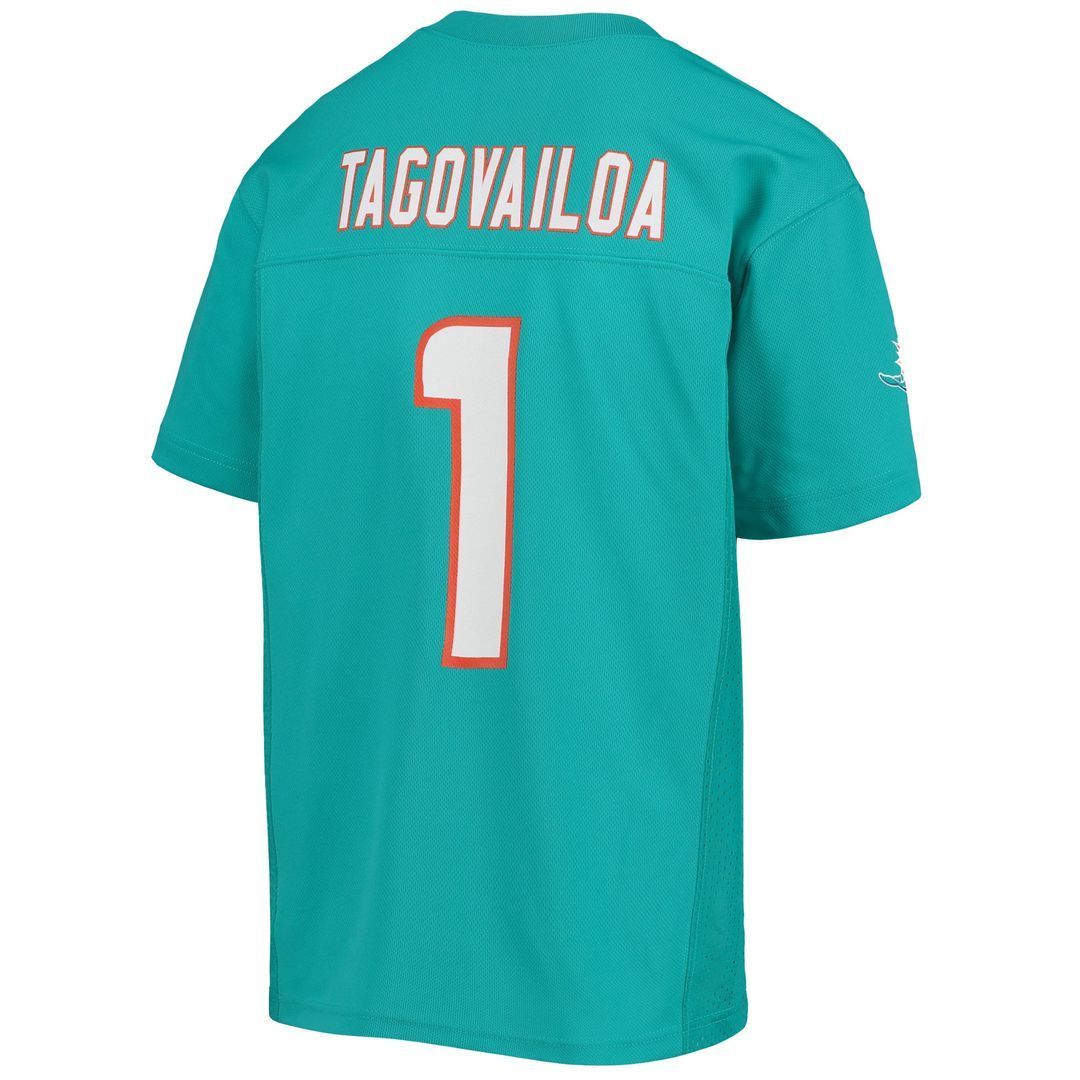 Tua Tagovailoa Miami Dolphins Youth Replica Player Jersey - Aqua