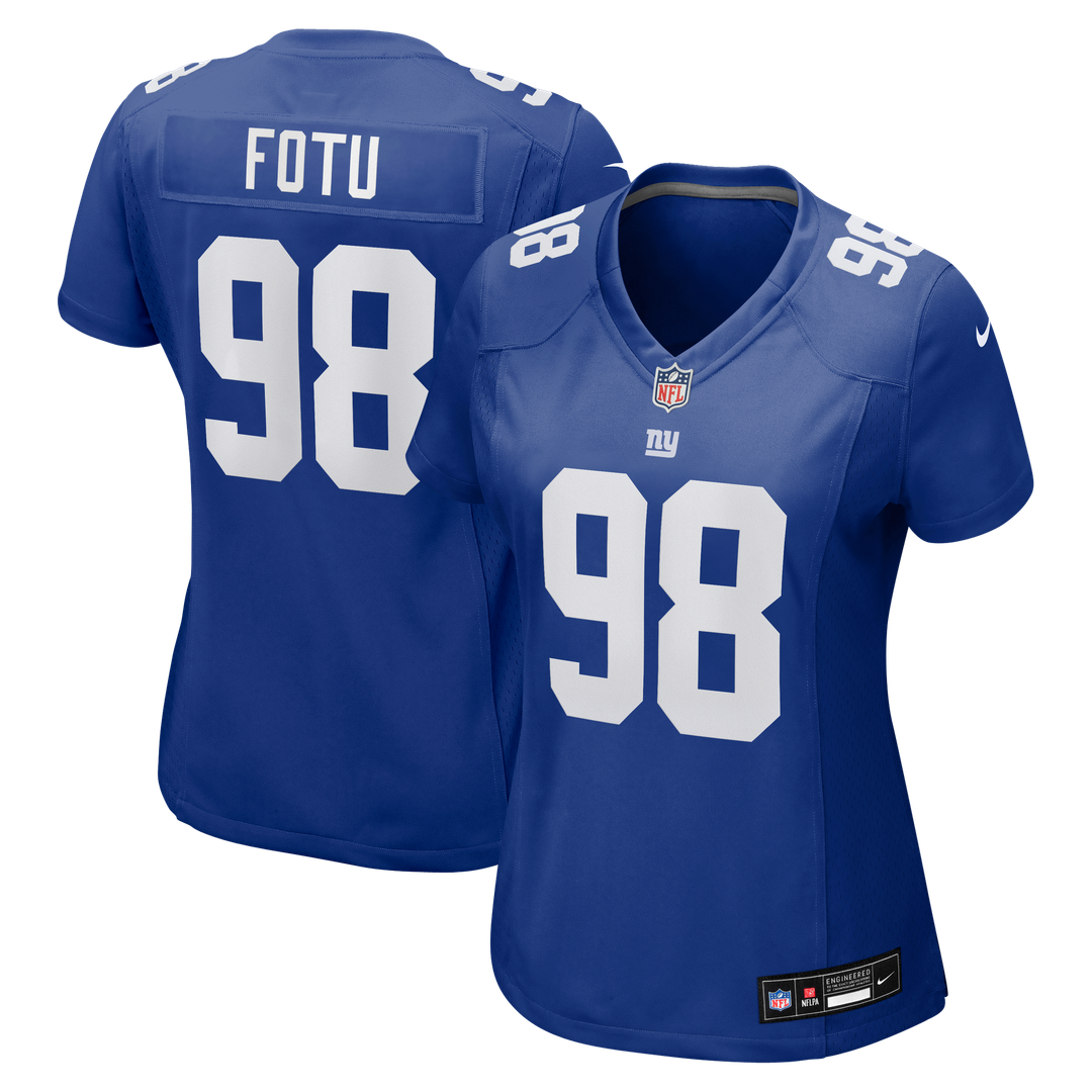 Leki Fotu New York Giants Nike Women's Team Game Jersey - Royal