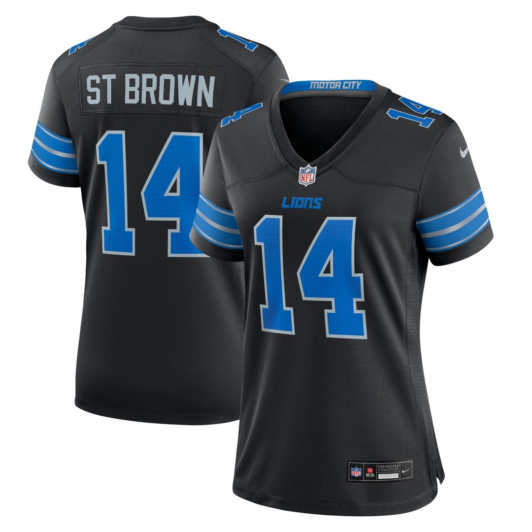 Amon-Ra St. Brown Detroit Lions Nike Women's Team Game Jersey - Blue