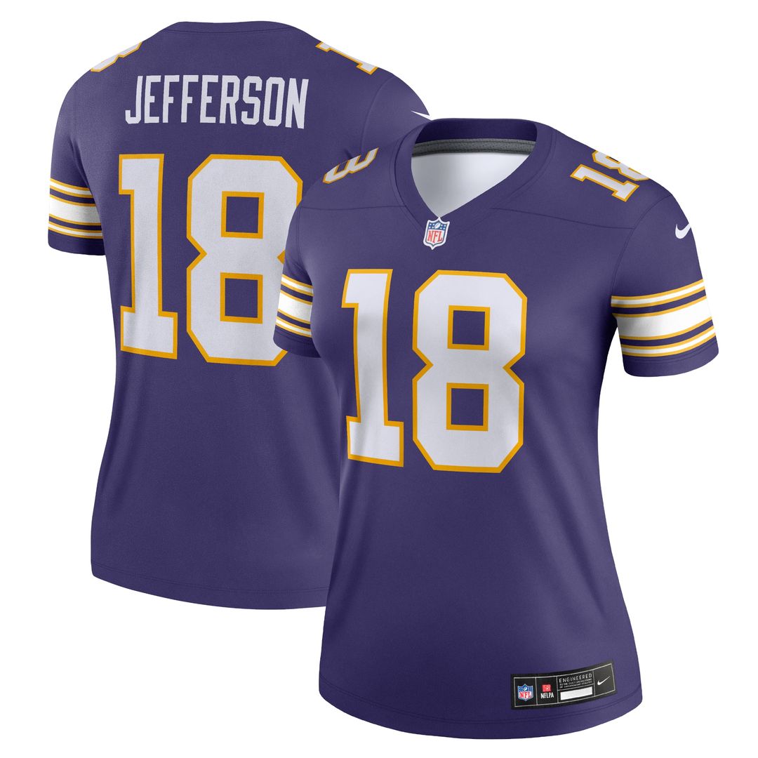Justin Jefferson Minnesota Vikings Nike Women's Alternate Legend Player Performance Top -  White