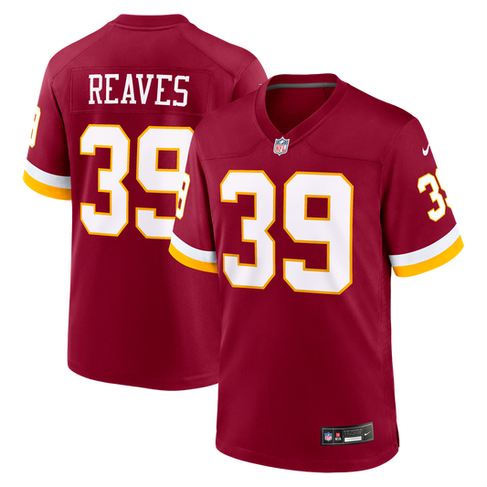 Jeremy Reaves Washington Commanders Nike Game Jersey - Burgundy