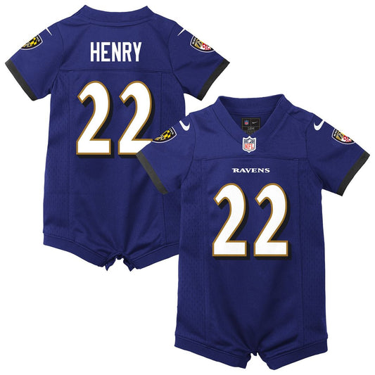 Derrick Henry Baltimore Ravens Nike Newborn & Infant Game Romper Jersey - Purple