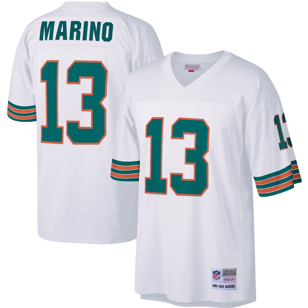 Dan Marino Miami Dolphins Mitchell & Ness Big & Tall 1984 Retired Player Replica Jersey - Aqua