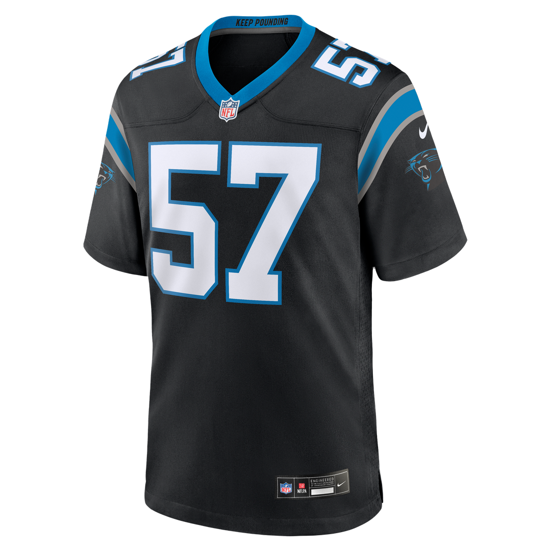 Monroe Freeling Carolina Panthers Nike 2026 NFL Draft First Round Pick No. 19 Team Game Jersey - Black