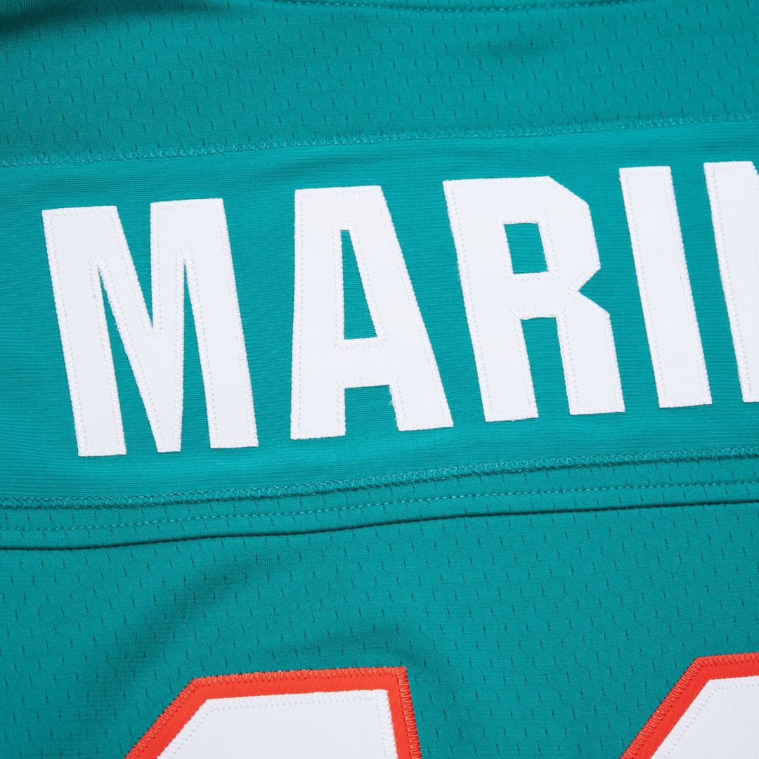 Dan Marino Miami Dolphins Mitchell & Ness Player Name & Number Hoodie Legacy Jersey - Aqua