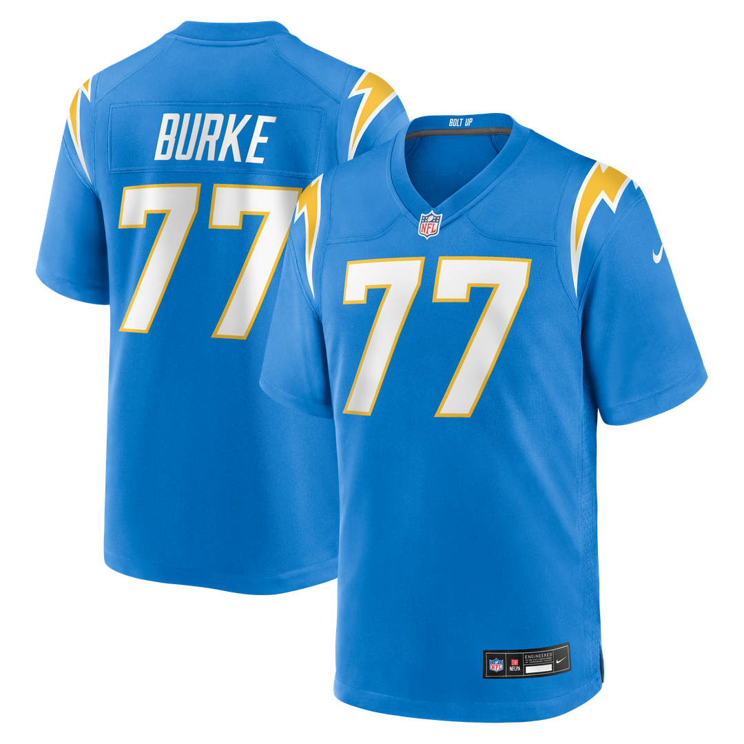 Travis Burke Los Angeles Chargers Nike Team Game Jersey - Powder Blue