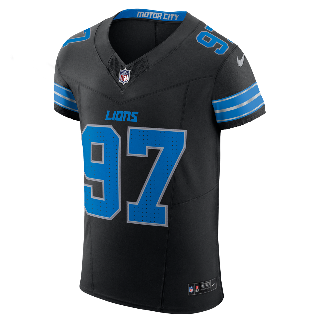 Aidan Hutchinson Detroit Lions Nike Alternate Vapor F.U.S.E. Elite Jersey - Black