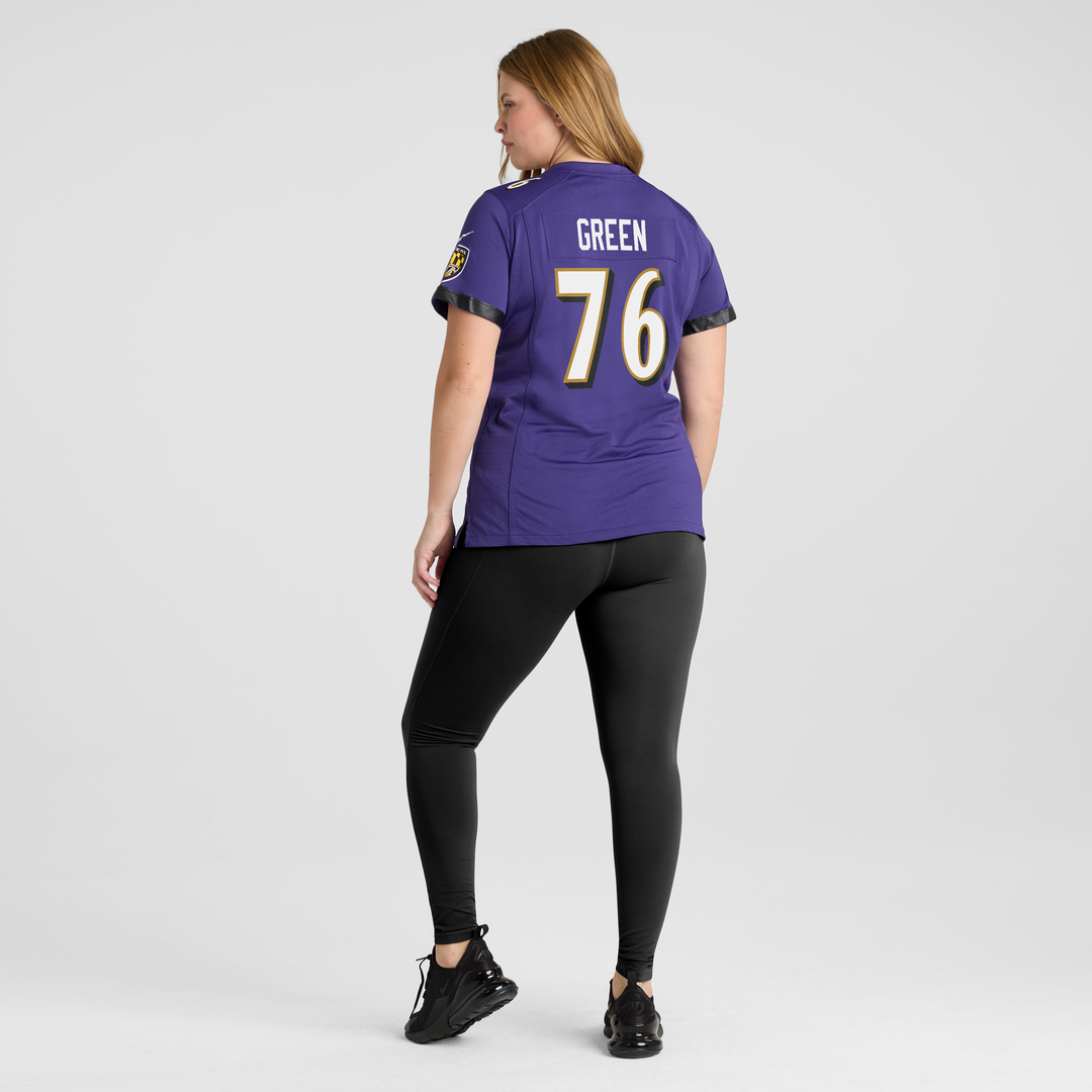 Kenyon Green Baltimore Ravens Nike Women's Team Game Jersey -  Purple