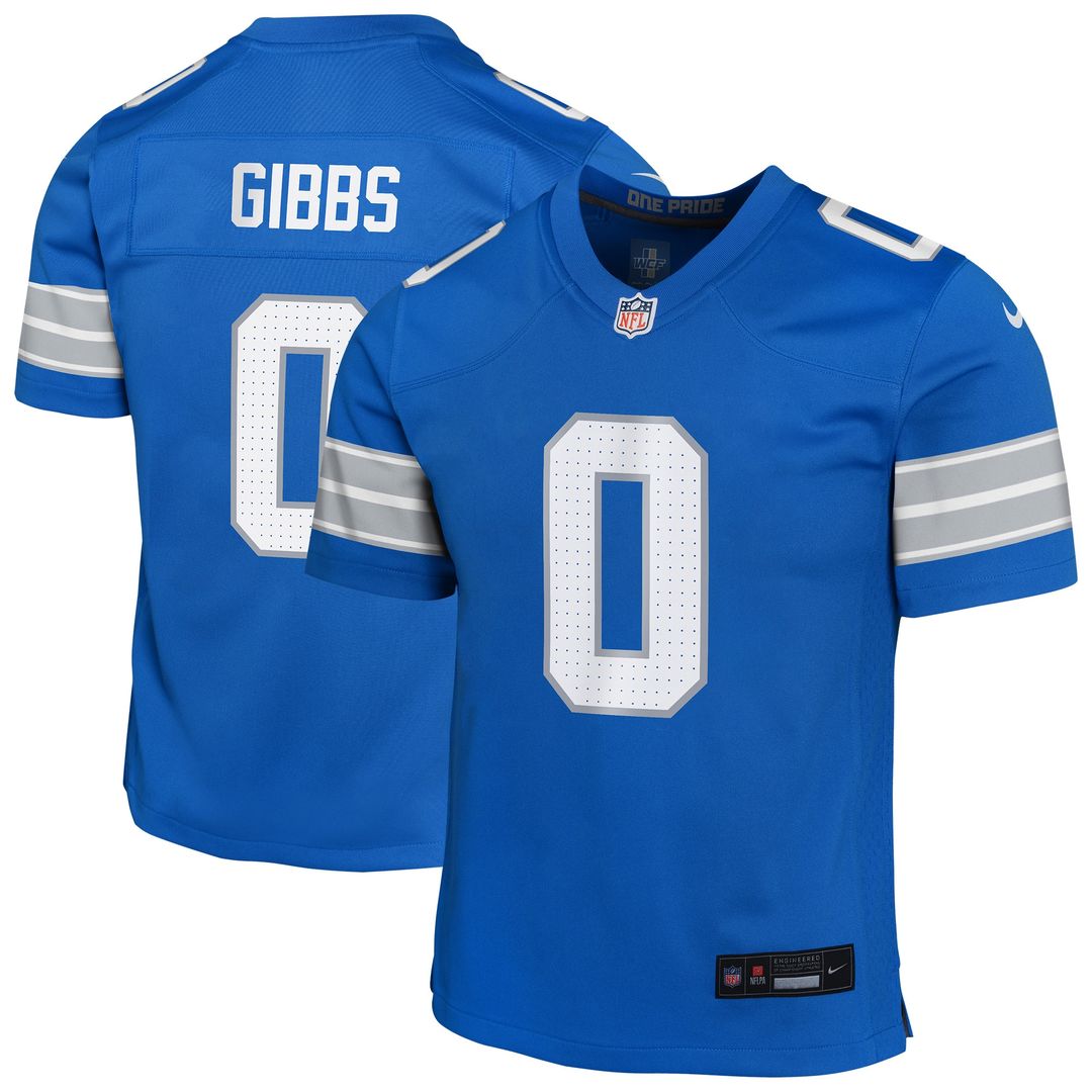 Jahmyr Gibbs Detroit Lions Nike Youth Game Jersey - Blue