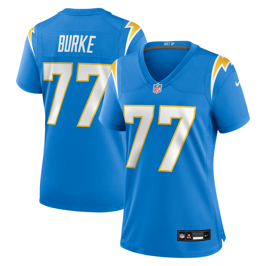 Travis Burke Los Angeles Chargers Nike Women's Team Game Jersey -  Powder Blue