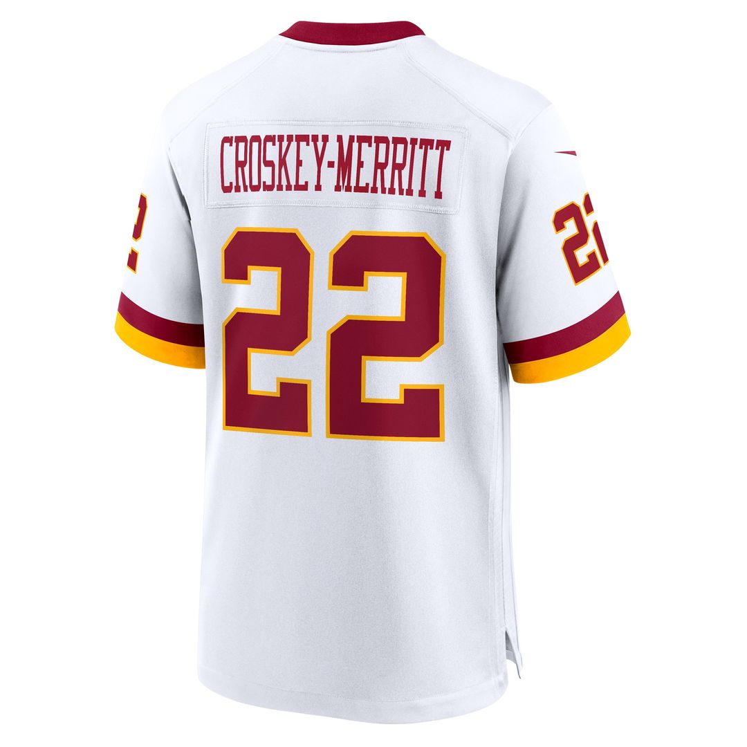 Jacory Croskey-Merritt Washington Commanders Nike Hail Raiser Alternate Game Jersey - Black