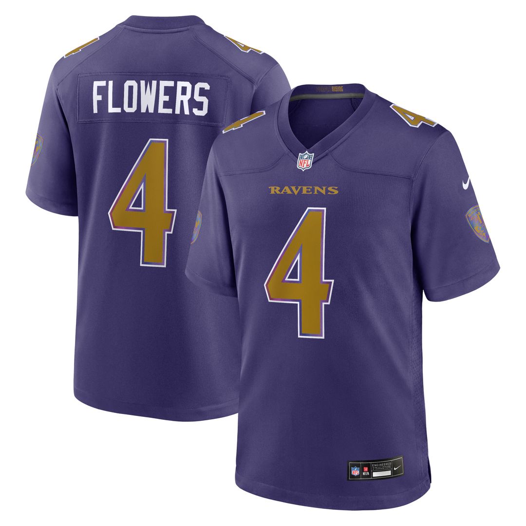 Zay Flowers Baltimore Ravens Nike Alternate Game Jersey - Black