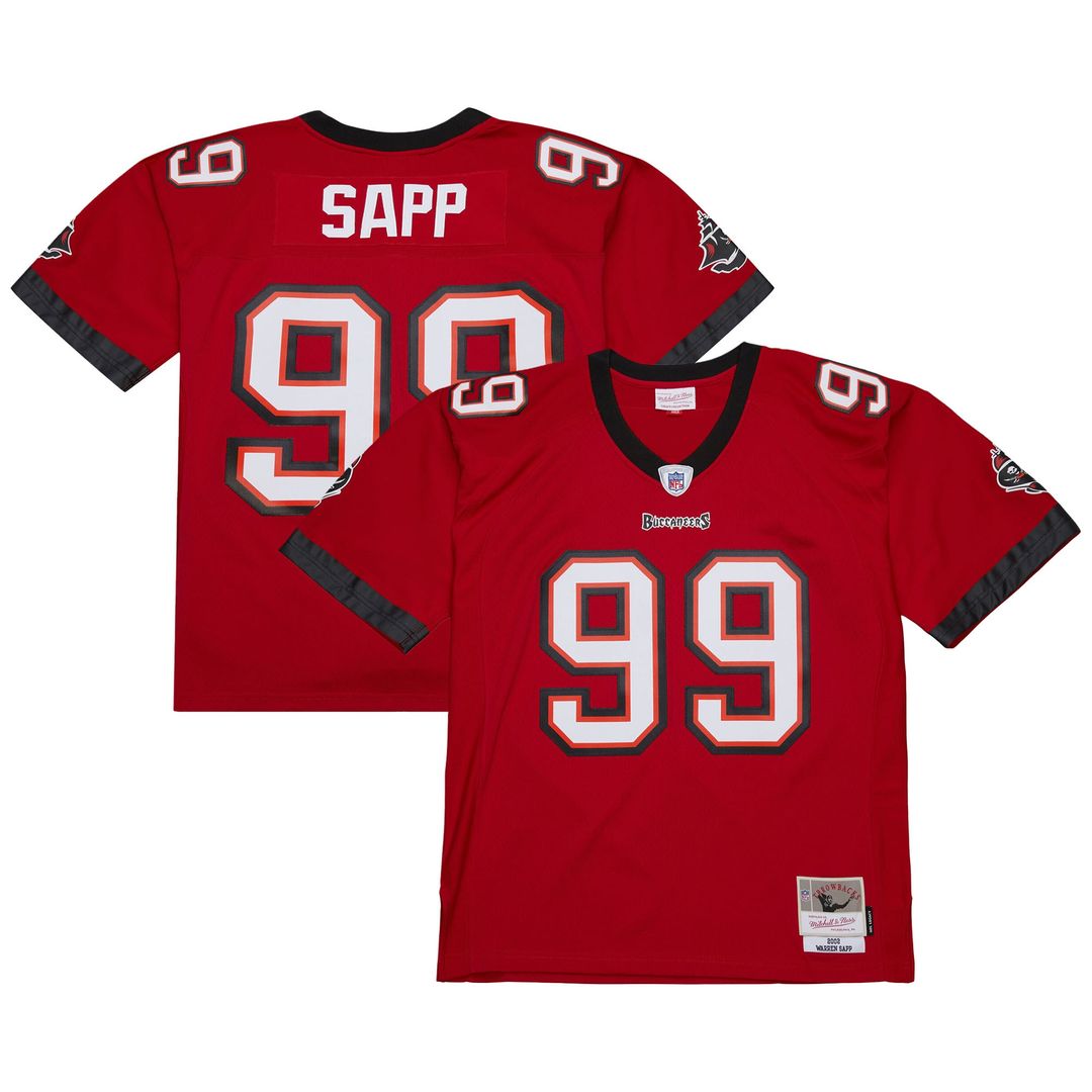 Warren Sapp Tampa Bay Buccaneers Mitchell & Ness 2002 Legacy Replica Jersey - Red