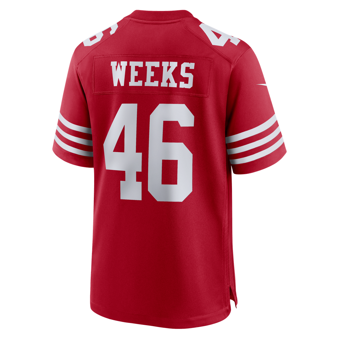 Jon Weeks San Francisco 49ers Nike Team Game Jersey -  Scarlet