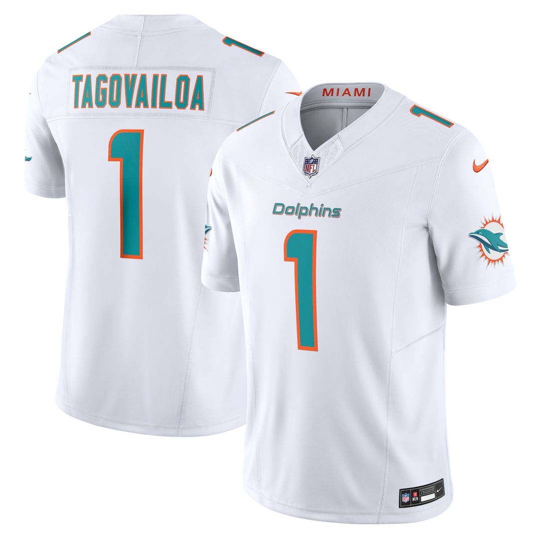 Tua Tagovailoa Miami Dolphins Nike Vapor F.U.S.E. Limited Jersey - Aqua